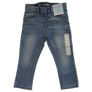 Cat & Jack Toddler Boys Slim Super Stretch Denim Jeans 2T Blue Cotton Blend. NWT